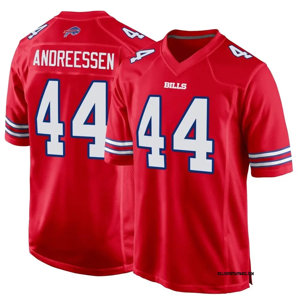 Game Red Men's Joe Andreessen Buffalo Bills Alternate Jersey