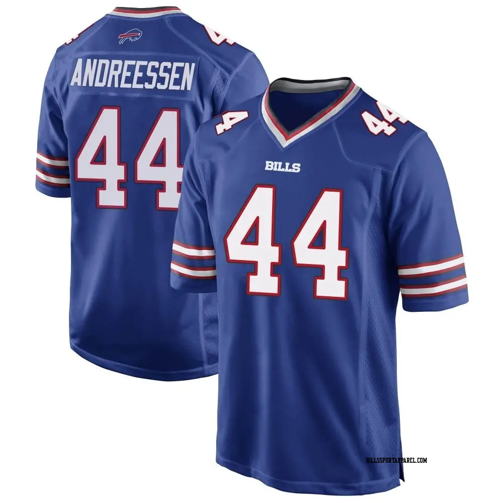 Game Royal Blue Men's Joe Andreessen Buffalo Bills Team Color Jersey