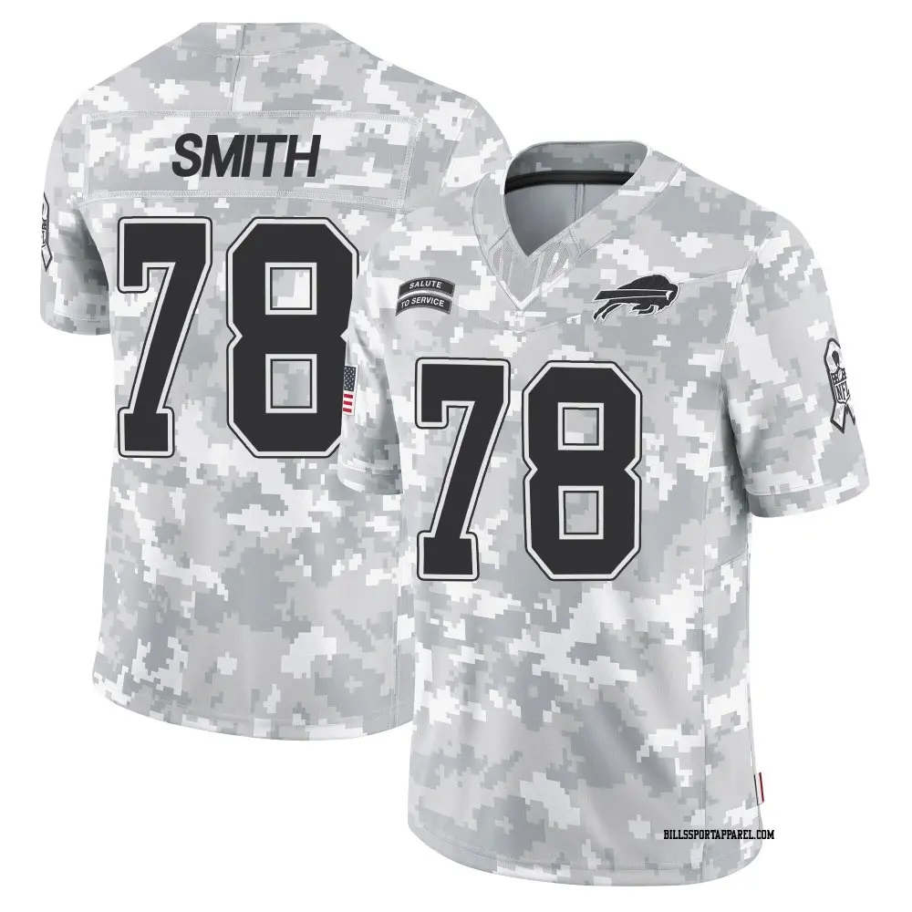 Limited Arctic Camo Men's Bruce Smith Buffalo Bills 2024 Salute to Service Jersey