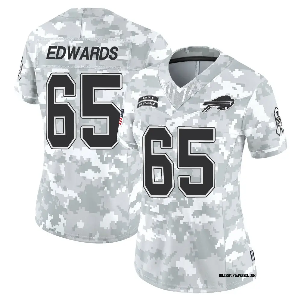 Limited Arctic Camo Women's Mike Edwards Buffalo Bills 2024 Salute to Service Jersey