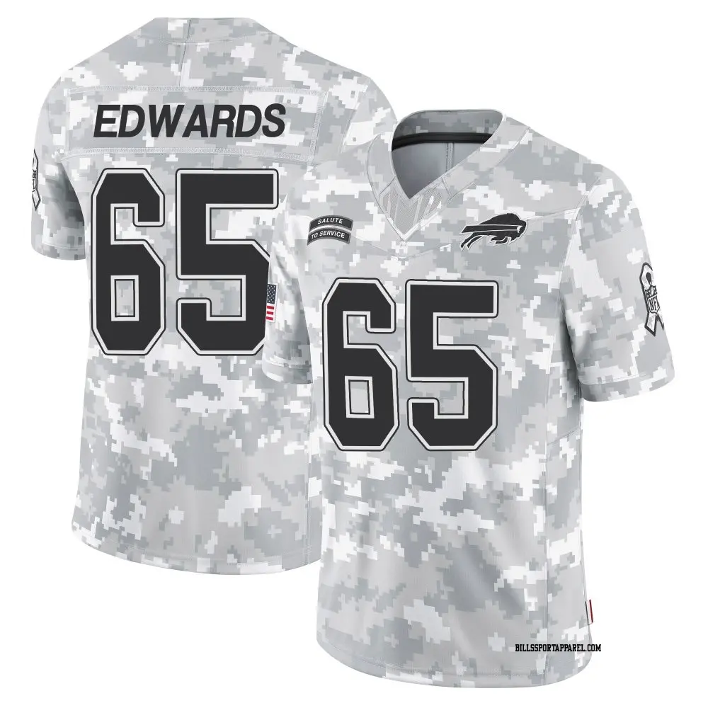 Limited Arctic Camo Youth Mike Edwards Buffalo Bills 2024 Salute to Service Jersey