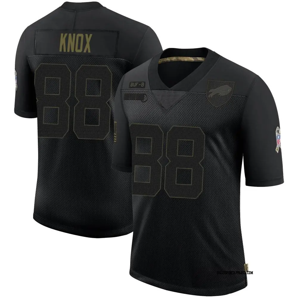 Limited Black Youth Dawson Knox Buffalo Bills 2020 Salute To Service Jersey