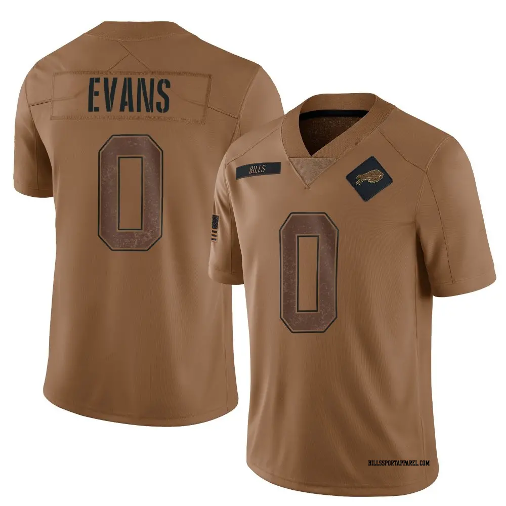 Limited Brown Men's Darrynton Evans Buffalo Bills 2023 Salute To Service Jersey