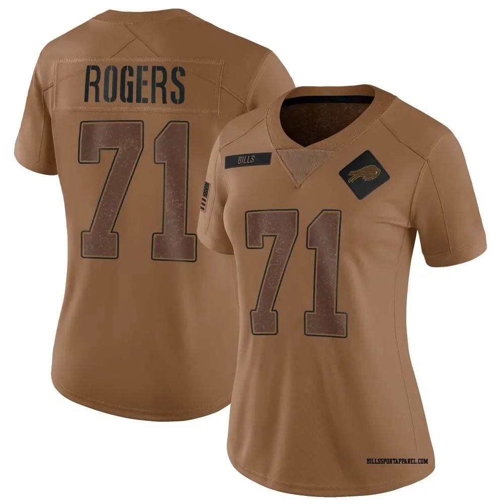 Limited Brown Women's Casey Rogers Buffalo Bills 2023 Salute To Service Jersey