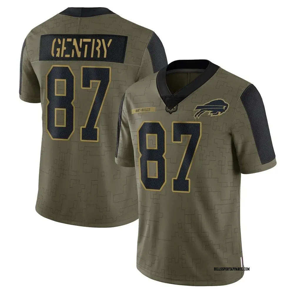 Limited Olive Men's Tanner Gentry Buffalo Bills 2021 Salute To Service Jersey