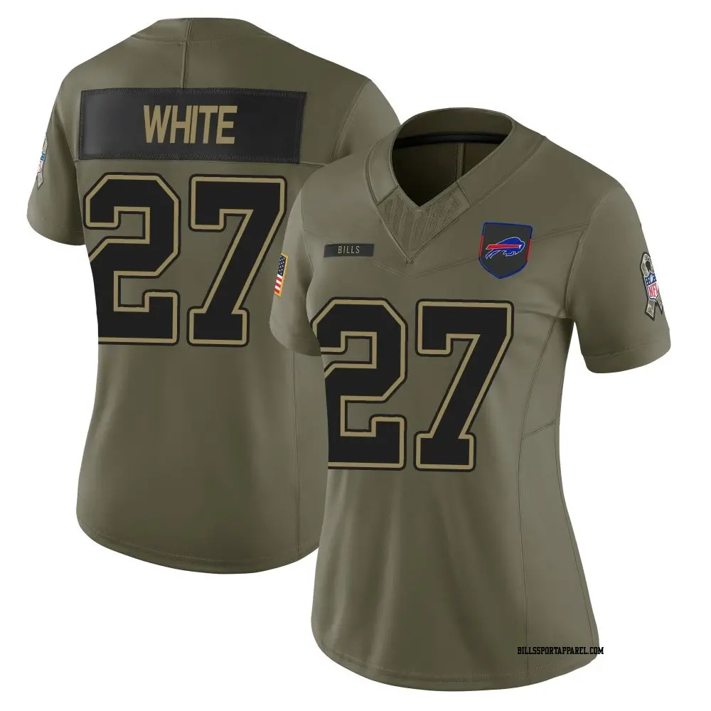 Limited Olive Women's Tre'Davious White Buffalo Bills 2025 Salute to Service Jersey