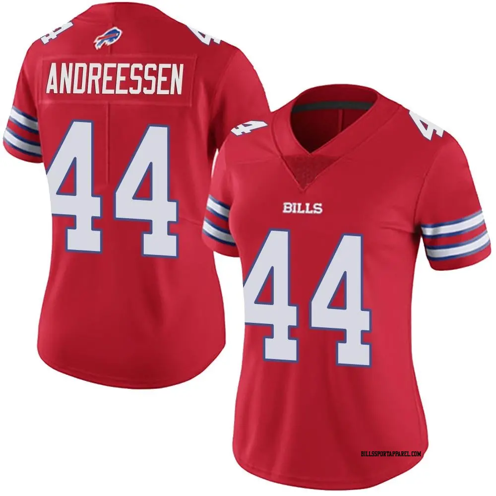 Limited Red Women's Joe Andreessen Buffalo Bills Color Rush Vapor Untouchable Jersey