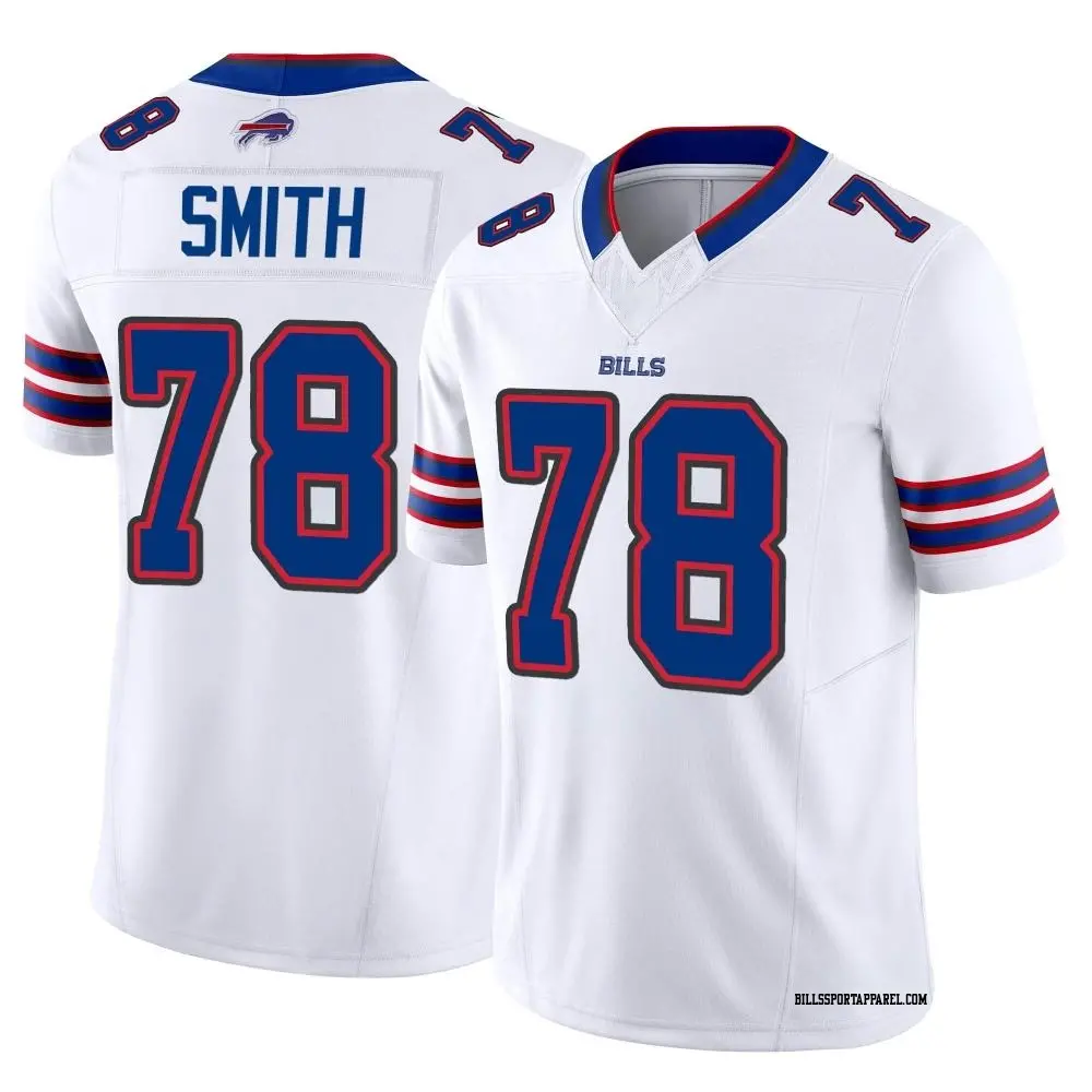 Limited White Men's Bruce Smith Buffalo Bills Vapor F.U.S.E. Jersey